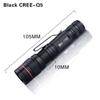 LED Mini Torch Flashlight Q5 Portable Flashlights Adjustable Zoom 3 Modes Waterproof For Outdoor Camping Adventure Lights