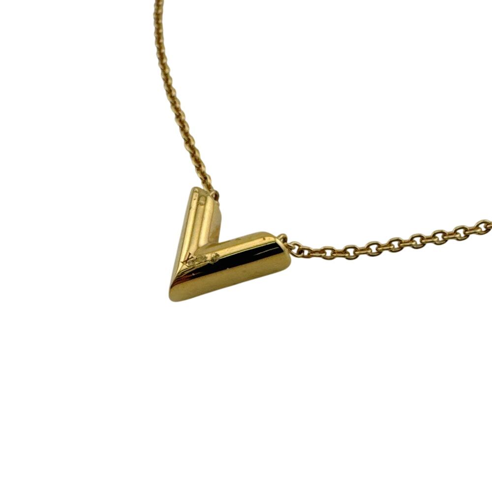 LOUIS VUITTON M61083 Gold Plated Essential V Necklace gold Gold Plated Used