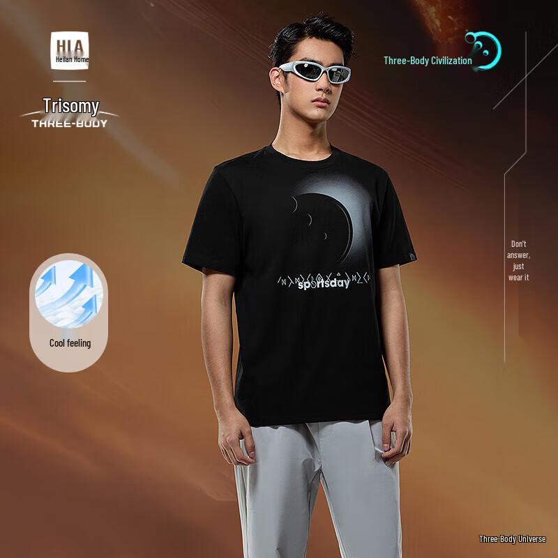

HLA Men s Three-Body Collaboration Print Short-Sleeve T-Shirt XL