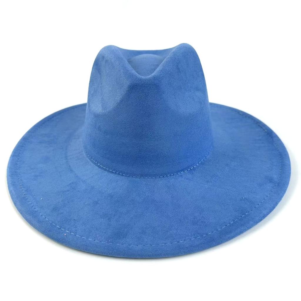 European And American Style New Big-Brimmed Suede Top Hat Fashionable Simple Top Hat Peach Heart Top Big-Brimmed Jazz Hat