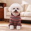 Warm Dog Four-Legs Clothes Heart Pattern Pet Jumpsuit Striped Dog Hoodie  Outdoor Activity