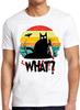 Cat What Murderous Black Cat Knife Moon Halloween Cult Top Gift Tee T Shirt M835