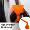 Funil de óleo multifuncional, enchimento rápido e livre de derramamento, funil de óleo de ampla aplicação para motocicleta automotiva