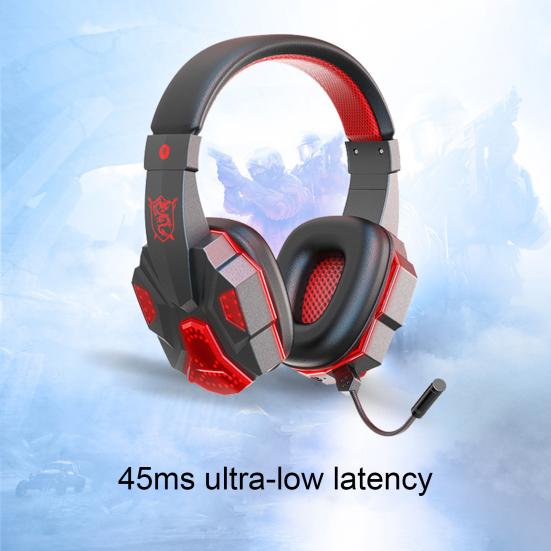 Cooles Aussehen Stereo-Gaming-Headset Noise Cancelling Over-Ear-Kopfhörer mit Mikrofon LED-Licht Surround Bluetooth-kompatibel 5.1 Kopfhörer