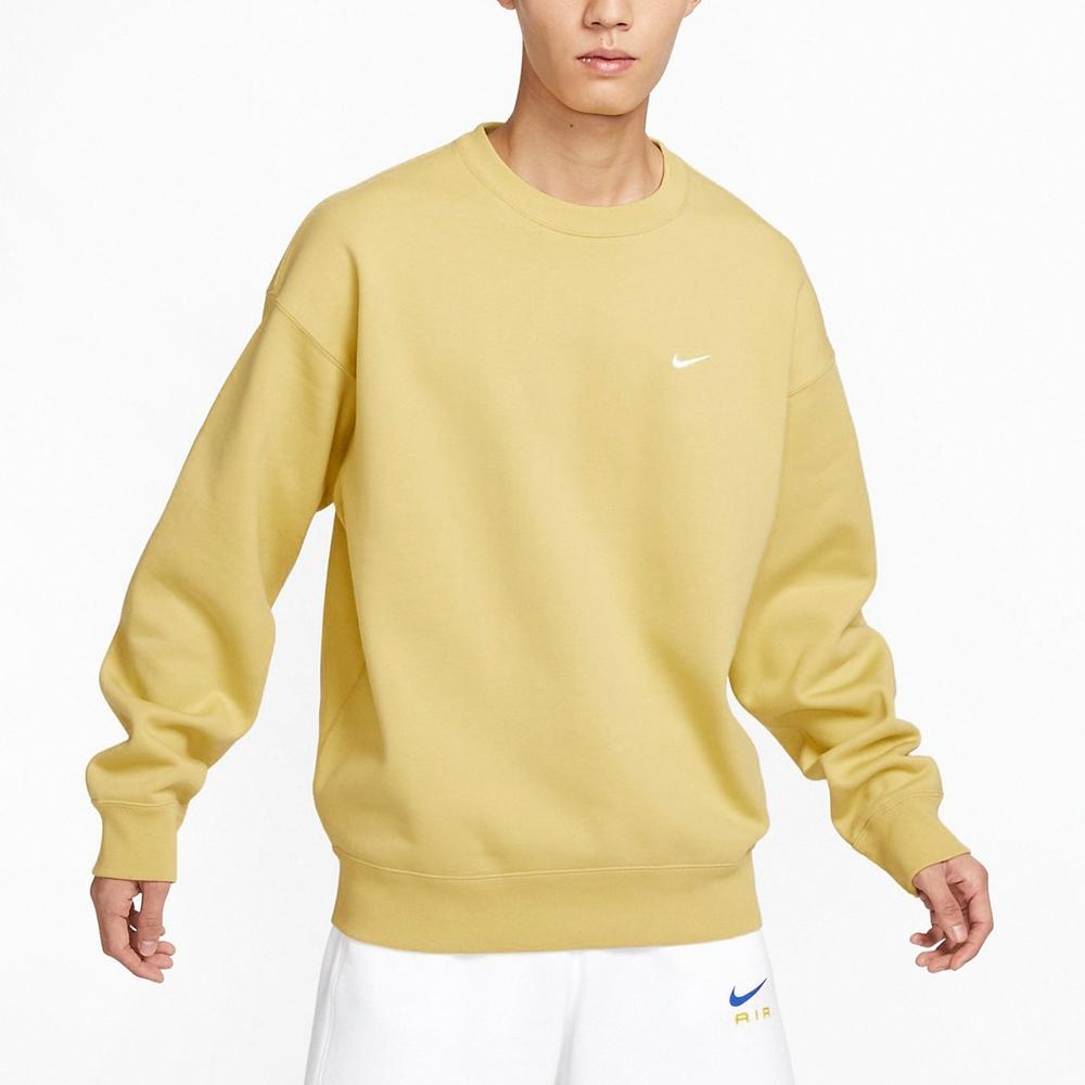 Nike Pánská mikina s kulatým výstřihem a grafikou Solo Swoosh Žlutá DX1362-700