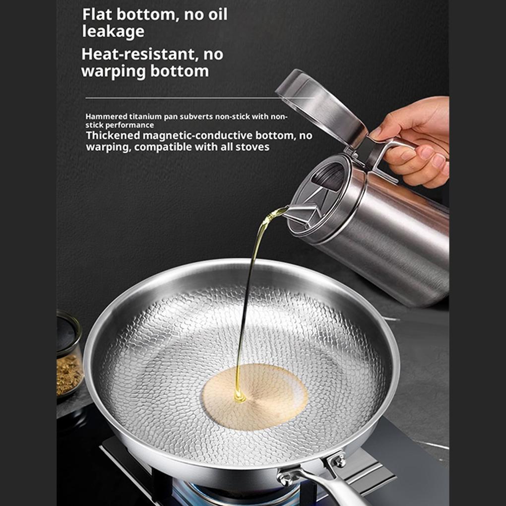 Nicht Plateful Titanpfanne mit Hammermuster Bratenergie-spartopf Beweis Kochgeschirr Einfach zu für Küchenkochen