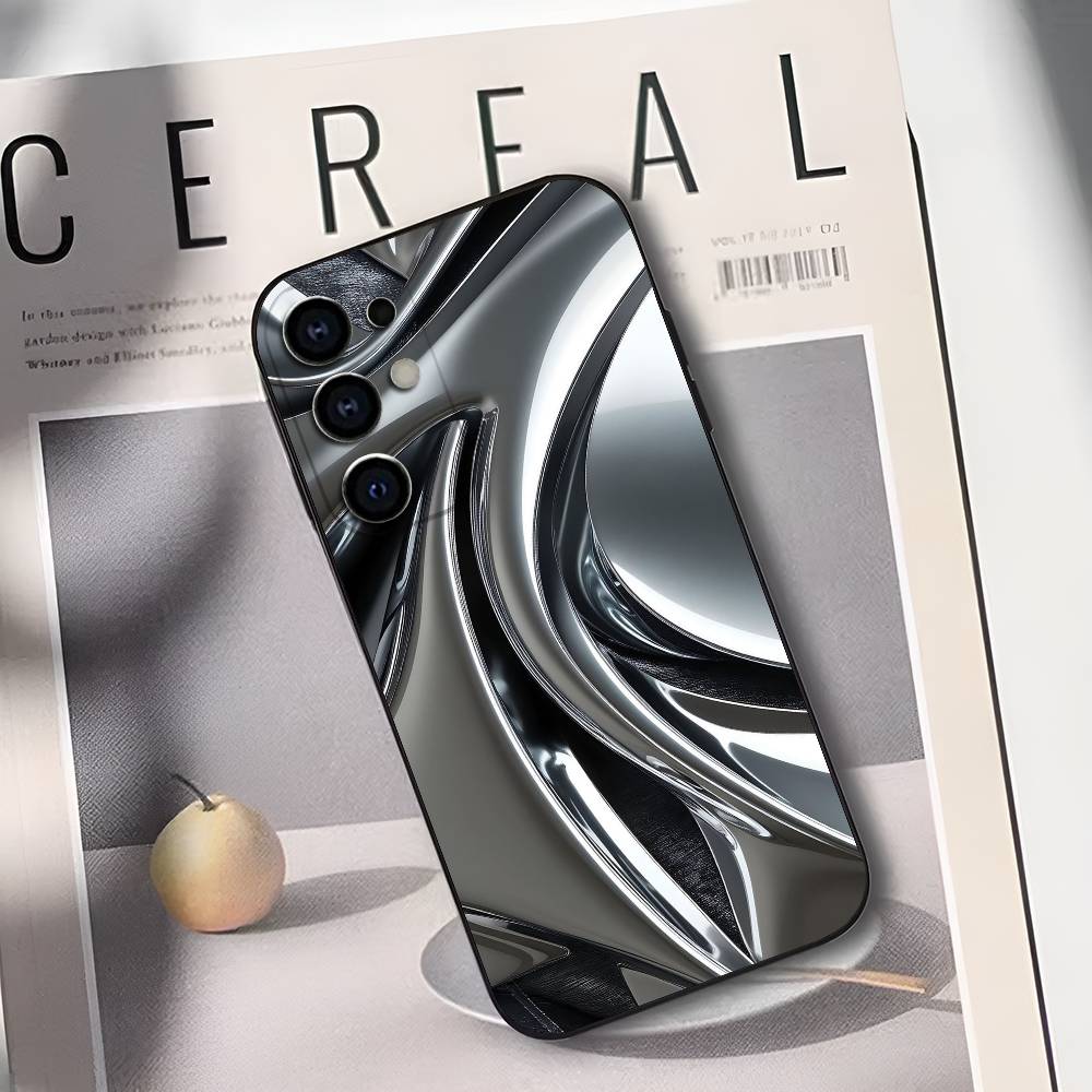 

Liquid Metal Aesthetic Phone Case Silicone Soft For Samsung S25,S24,S21,S22,S23,S30,Ultra,S20,Plus,Fe,Lite Samsung S26