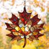 Sun Catchers for Window 2D Autumn Maple Leaves Acrylic Sun Catcher Window Ornament Thanksgiving Decoration Decorative Wall Art