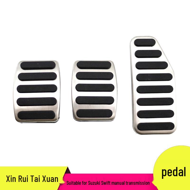 

Нескользящие автомобильные педали для Suzuki Swift: Декоративные аксессуары для дроссельной заслонки, тормоза и зоны отдыха Aluminum Alloy + Hard Rubber