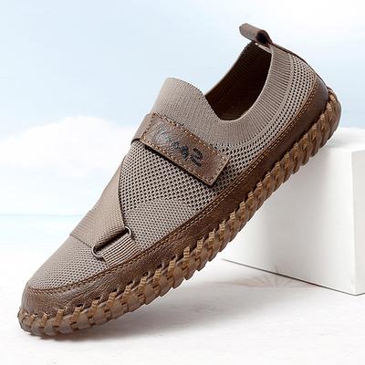 Popular Men's Shoes Summer and Autumn New Breathable Mesh Shoes Men's Hollow Woven Soft-soled Driving Shoes Men's Casual Shoes