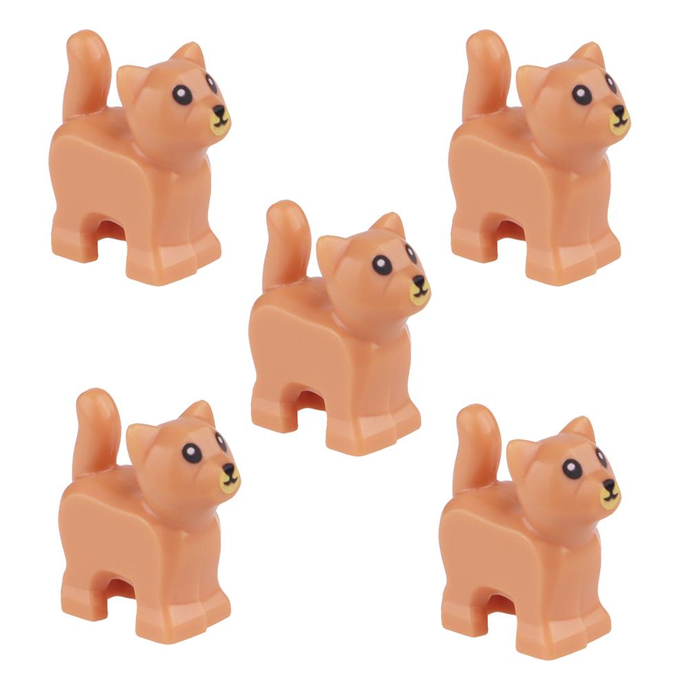 

Совместимые мини-животные, строительные блоки, кофейный кот, персидские кошки, котенок, домашний кот, дети, собирают кирпичи, детские игрушки своими руками, 5 шт.