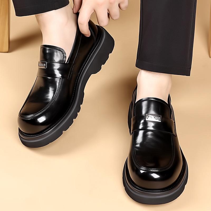 Men's Autumn/Winter Slip-on Derby Leather Shoes - Formal & Casual Soft Sole Loafers