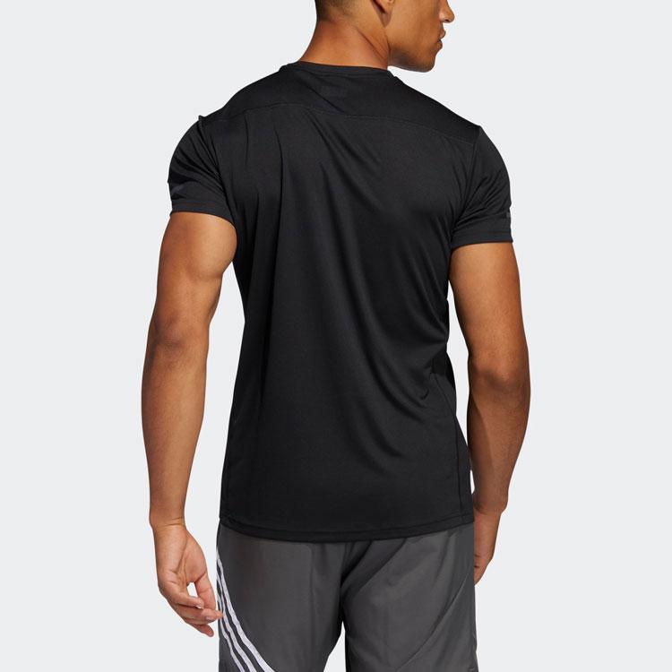 Adidas Run It Tee M Logo Training Short Sleeve T-Shirt Men Tops Black FL6972
