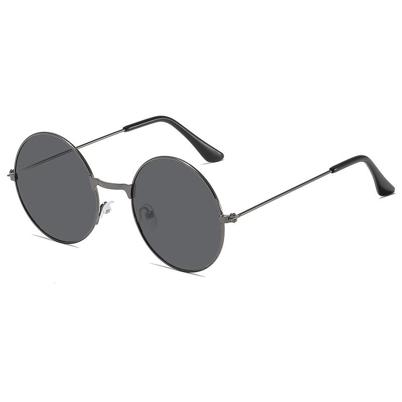 Trendiga Retro Runda Solglasögon med Havsfärgade Glas för Bröllop och Strandkläder