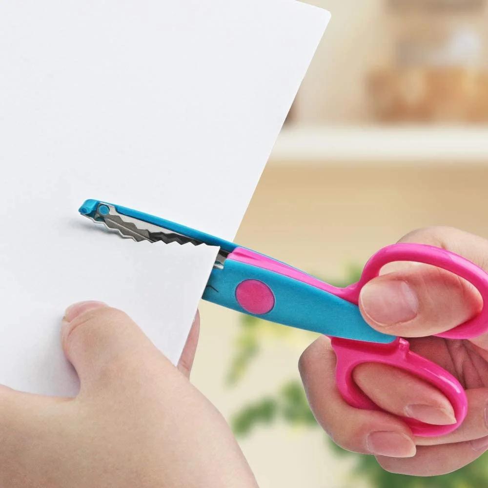 Student DIY Color Album Decorative Lace Scissors Comfortable Paper Cuttings Scissors Art Safety Scissors 2025