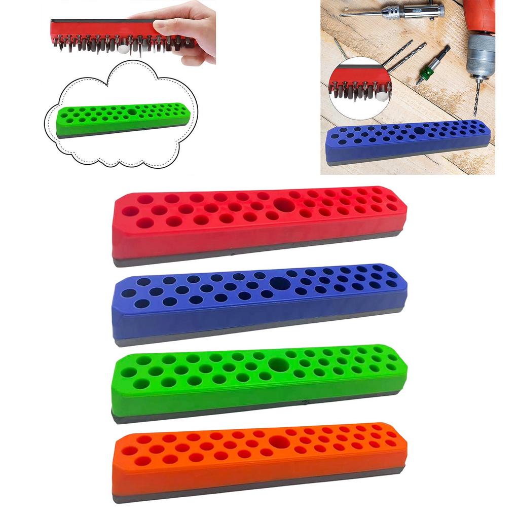 Classification Hex Bit Holder, with Magnetic Base, Storage Shelf, Screwdriver Bit Organizer for Workspace, Office
