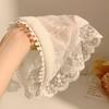 The New Summer Ins High-end Lace Headscarf Pastoral Style Baotou Triangle Scarf Headband Female Light Luxury Headdress Hair Accessories