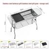 Stainless Steel BBQ Grill with Galvanized Net