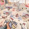 Winter Thickened Milk Fleece Bed Four-piece Set New Coral Fleece Flannel Single Quilt Cover Bed Sheet Three-piece Set Bedding