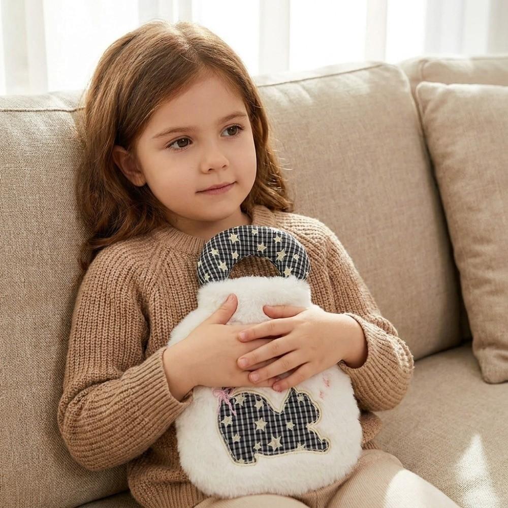 Plush Warm Water Bag Handheld Hot Water Bag Cute Water-filling Bottle Belly Warmer