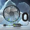 USB Rear Seat Fan 360 Rotatable Car Seat Headrest Fan 3 Speeds Cooling Backseat Fan for Sedan SUV Truck Van