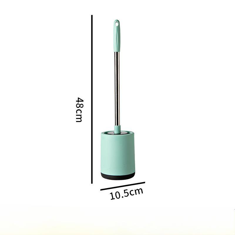 Stainless Steel Long Handle Toilet Brush Blind Spot Set for Household Toilets Perforated Base for Bathrooms, Wall Mounted Cleaning Brush