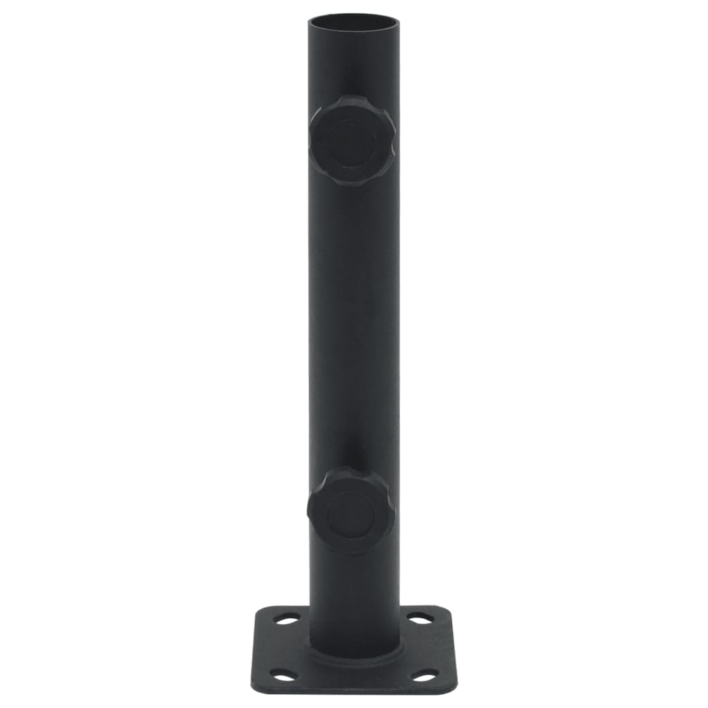 vidaXL Sun Umbrella Stand for Ø32/34/38 Mm Pole Matte Black Steel