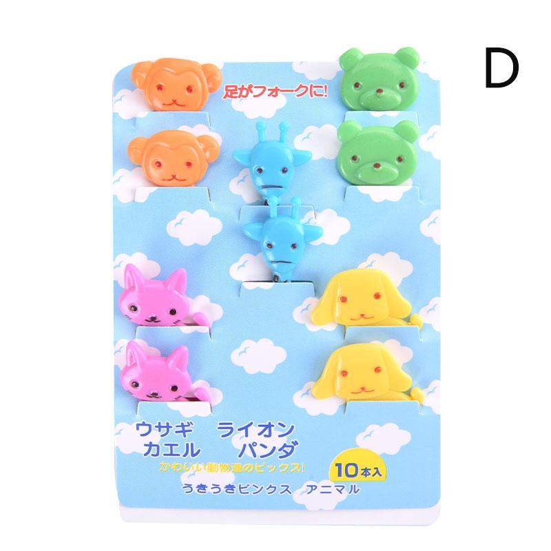 Fruktgaffel Mini tegneserie Barn Mat Fruktplukk Tannpirker Festdekor Tilfeldig farge