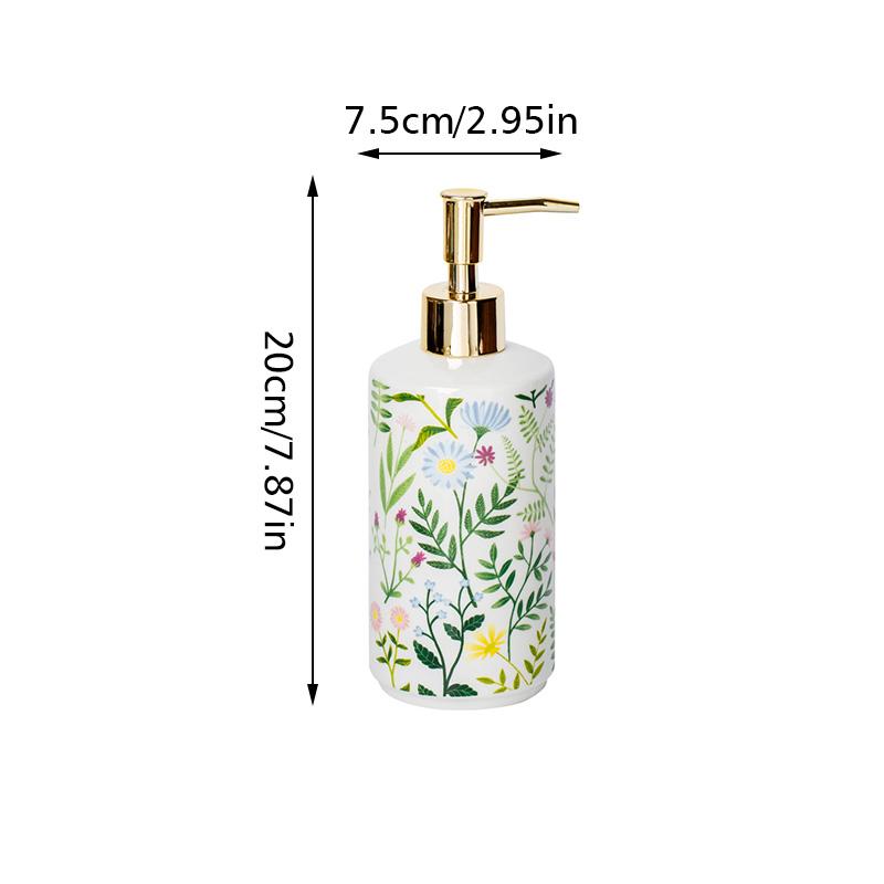 1 st Återfyllningsbar flytande behållare Hem Fukt- & fläckbeständig Badrumsinredning Keramik Elegant Kapacitet 430ml