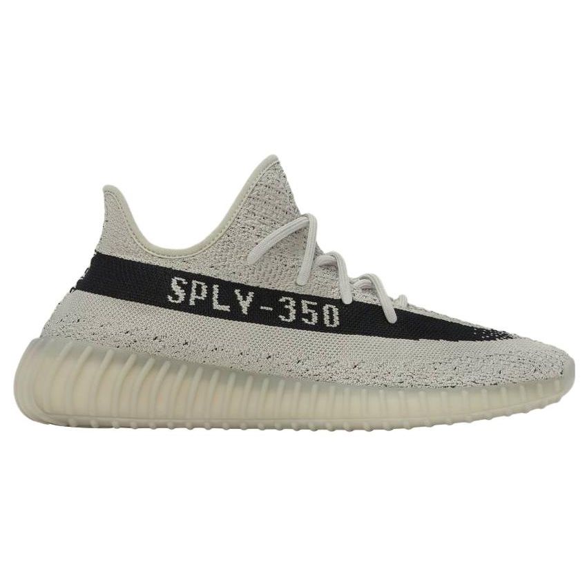 adidas Mens Yeezy Boost 350 V2 Slate Unisex Sneakers Cream Core-Black HP7870