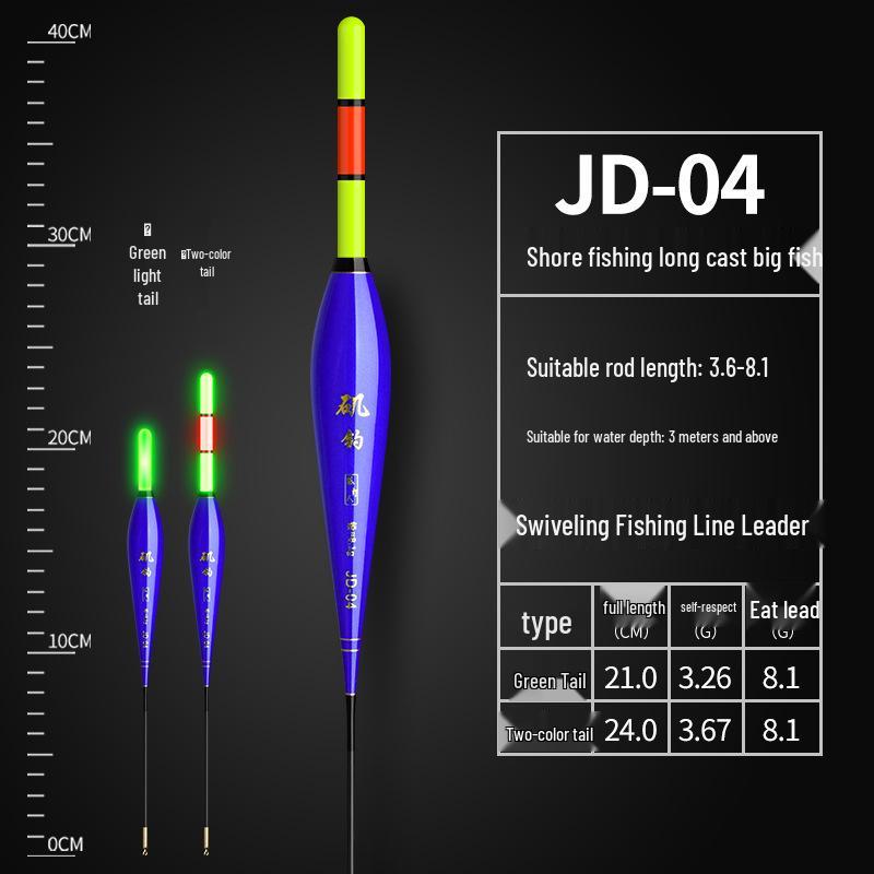 Dual-Use Electronic Fishing Float - Long Cast Sliding Rig for Day & Night, Big Fish and Carp, with Eye-Catching Night Light
