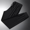 Men's Pants Summer New Ice Pants Men's Summer Casual Pants Loose and Versatile Air-conditioned Pants Quick-drying Solid Color Sweatpants