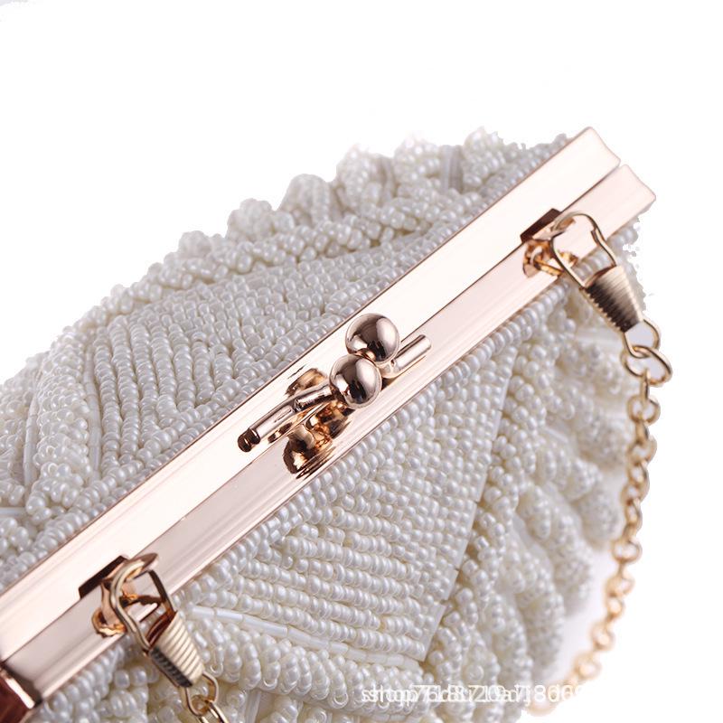 Women's Handmade Seashell Beaded Evening Clutch - Hanfu & Cheongsam Crossbody Bag