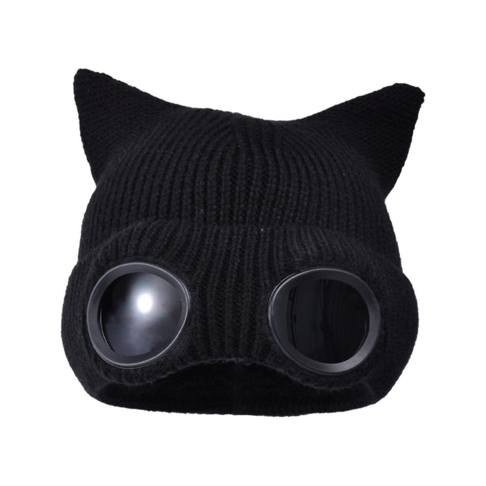 Wear-resistant Warm Ski Mask Hats Windproof Head Knitted Hat Fashion Winter Glasses Caps Outdoor