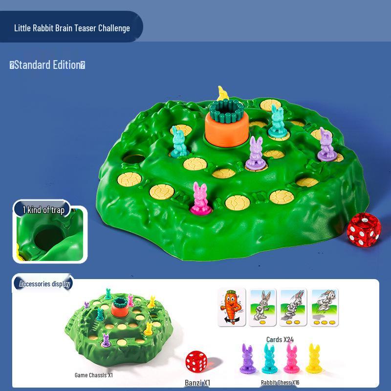 Douyin Rabbit Trap: Two-Player Battle Board Game for Kids—Educational & Interactive Parent-Child Fun