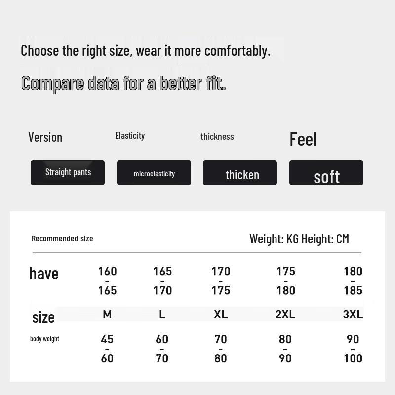 TonLion Men's Fleece-Lined Straight-Leg Casual Pants