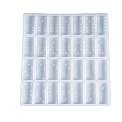 Handmade Jumbo Silicone Dominoes Mold 28 Cavities Mould Professional Domino Molds for Resin Casting Flexible Non-Stick