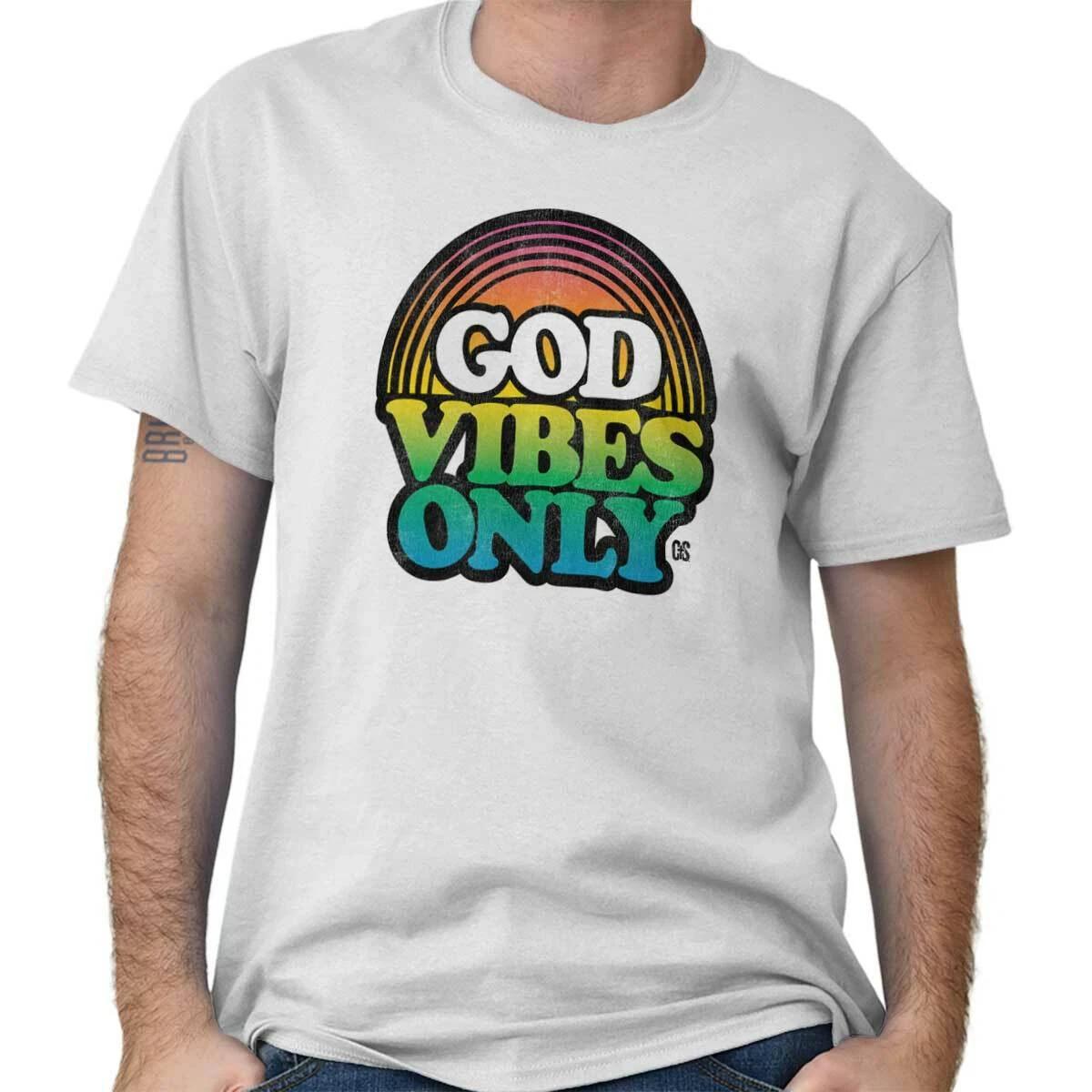 Religious Christian Faith God Vibes Only Womens or Mens Crewneck T Shirt Tee XXL