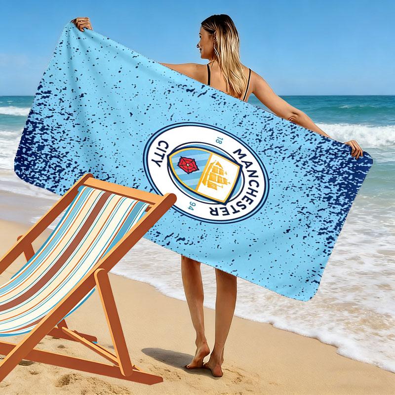 MCFC Print Beach Towel, Large Soft Quick Dry Towel for Beach Camping Swimming