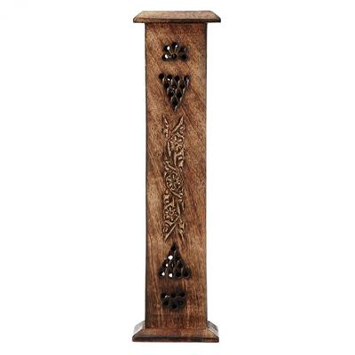 Wooden Incense Storage Box, Wooden Incense Vertical Holder, MYINDIA