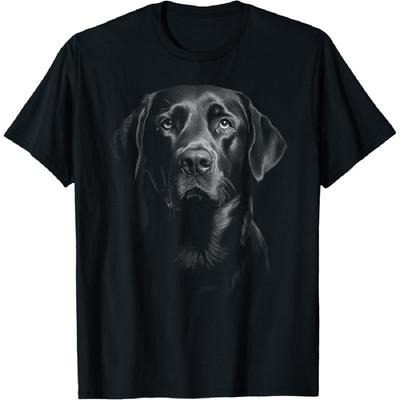 Linda Cara de Cachorro Labrador Retriever Negro Lab Camiseta para Hombres Mujeres Niños