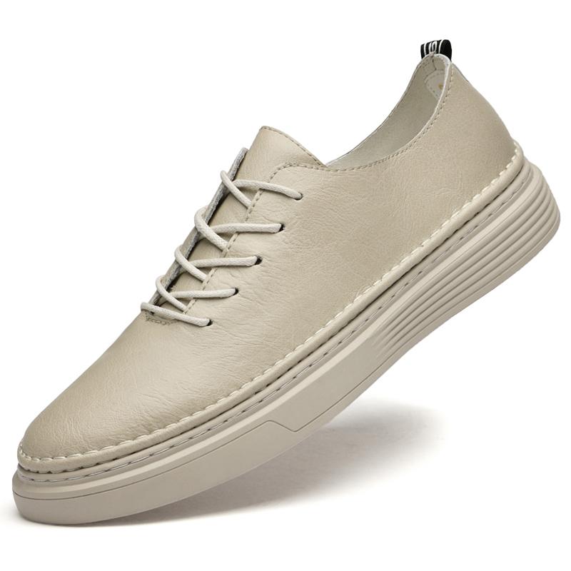 

Luxury Brand Cow Leather Platform Shoes Men 2025 New Designer Fashion Genuine Leather Sneakers Designer Minimalist Oxford Shoes 44 белый