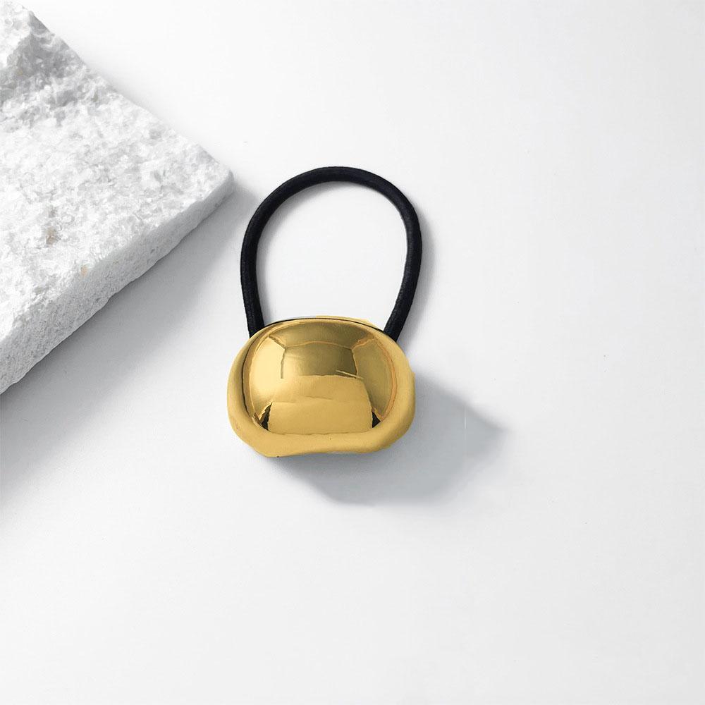 

1/2 шт. Неправильная металлическая текстура Золотой Серебряный Двухцветная резинка для волос Блестящая поверхность Украшение Минималистичное ношение Разные сценарии