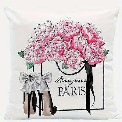 Home Decor Fashion & Perfume & Floral Pillow Covers Pattern Cushion Cover Suitable for Sofa Bedroom Car Pillow Cover