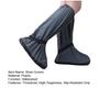 1 Pair Rainproof Shoe Covers Waterproof Non-Slip PVC Puncture Resistant Thickened Shoe Covers with Adjustable Elastic Band