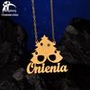 Personalized English Name Necklace - DIY Christmas Ornament Choker