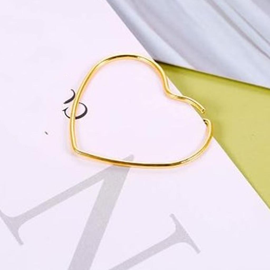 100Pcs Heart Shaped Paper Clips Iron Decorative Paperclips Set with Transparent Box for   School Household
