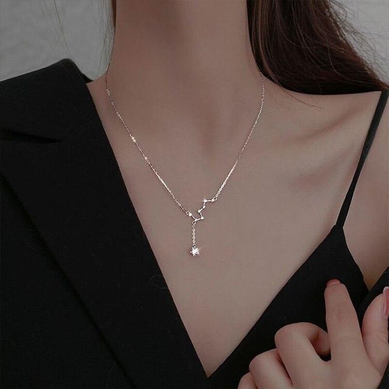 Female New Big Dipper Necklace Fashion Personality Light Luxury Niche Design Sense Tassel Exquisite Clavicle Chain