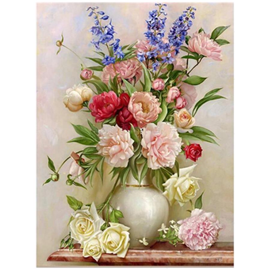 Full 5D Diy Diamond Painting Various Flowers Mosaic Embroidery Cross Stitch Home Decor Handmade Gift