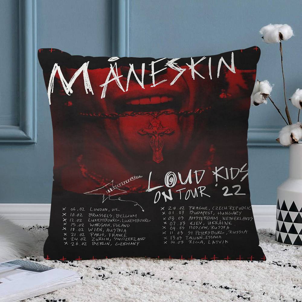 Rock Band MManeskinS Cushion Cover Pillowcase Upholstery Sofa Throw Pillow Home Decor Pillowcas